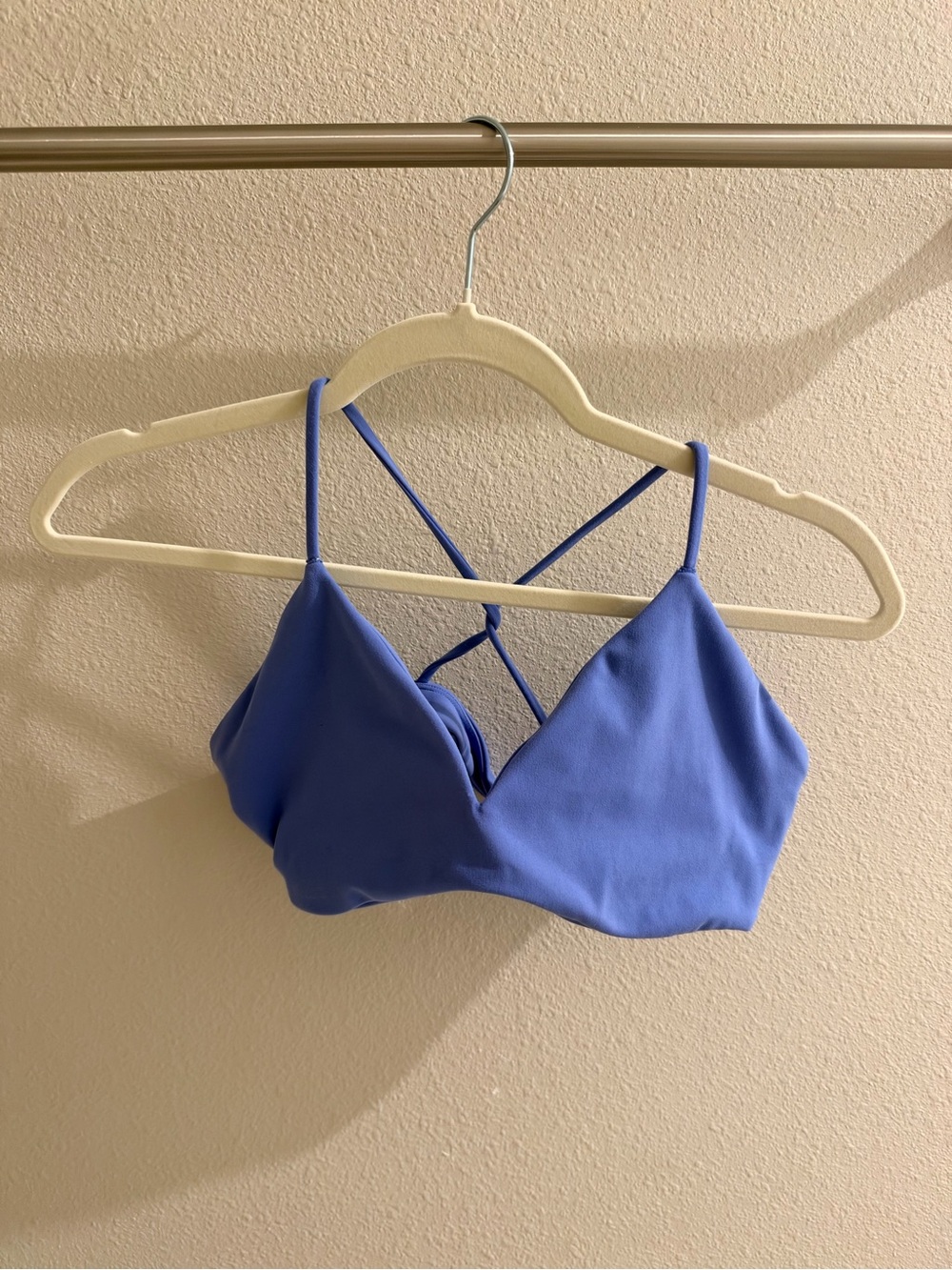 Blue Crisscross Strappy Bralette Top